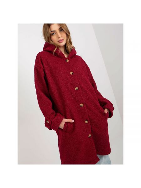 Kabát s kapucí Fashionhunters červený