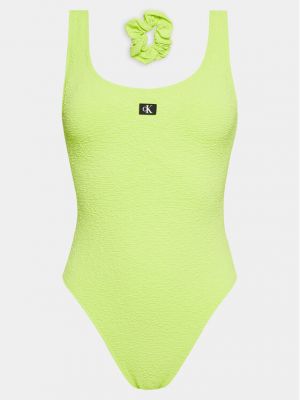 Jednodílné plavky Calvin Klein Swimwear zelené