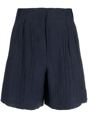 Shorts taille haute en crêpe Armani Exchange bleu