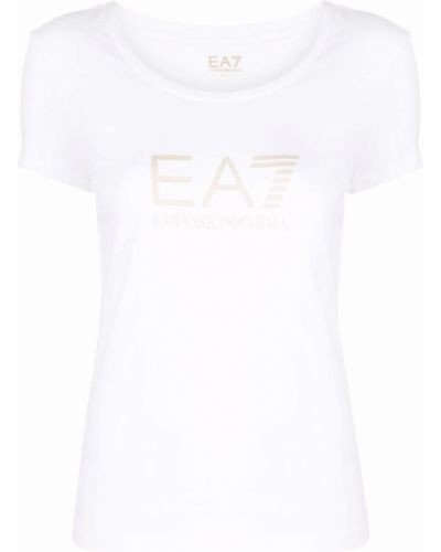 Koszulka bawełniana z nadrukiem Ea7 Emporio Armani