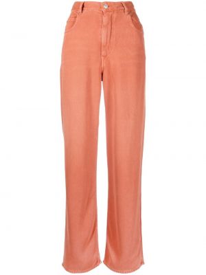 Straight leg jeans a vita alta Marant étoile arancione
