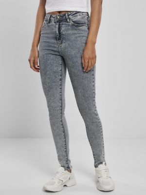 Skinny džíny s vysokým pasem Urban Classics šedé