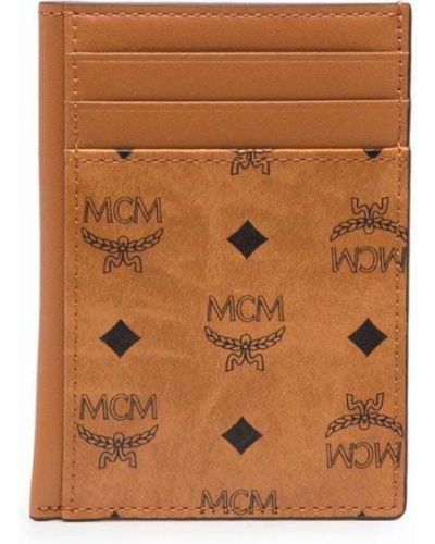 Πορτοφόλι με σχέδιο Mcm καφέ