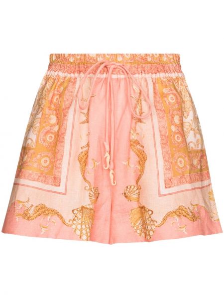Pantalones cortos con cordones Alemais rosa