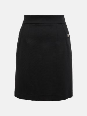 Mini sukně s vysokým pasem jersey Dolce&gabbana černé