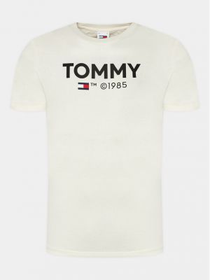 Marškinėliai slim fit Tommy Jeans balta