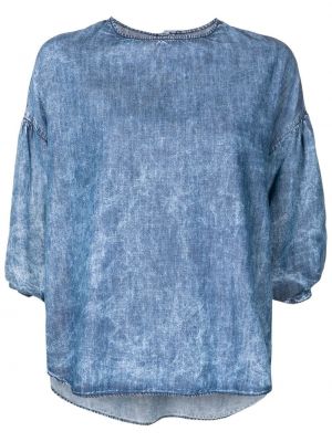 Блуза с къс ръкав Amapô синьо