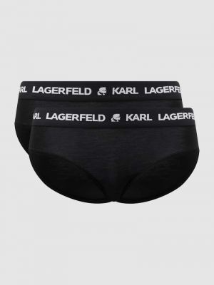 Biustonosz z lyocellu Karl Lagerfeld czarny