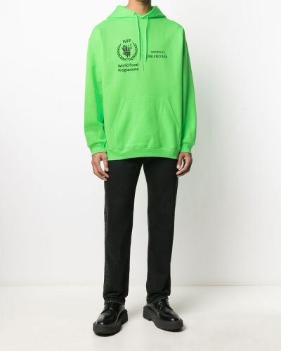 Sudadera con capucha con estampado Balenciaga verde