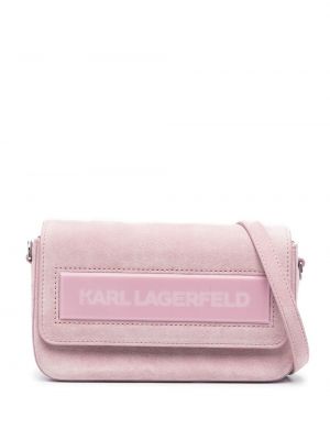 Body din piele de căprioară Karl Lagerfeld roz