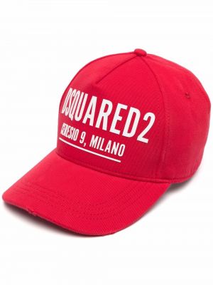 Trykt cap Dsquared2 rød