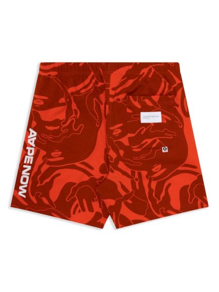 Shorts à imprimé en jacquard Aape By *a Bathing Ape® rouge