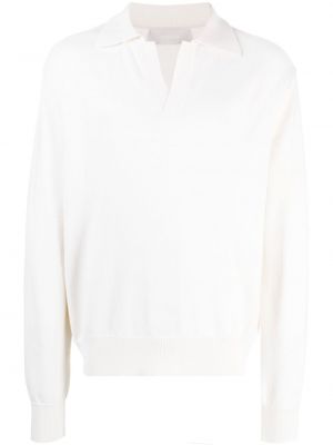 Вълнен пуловер System бяло