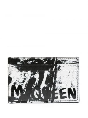 Kožni novčanik s printom Alexander Mcqueen