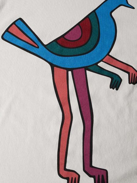 Koszulka bawełniana z nadrukiem By Parra szara