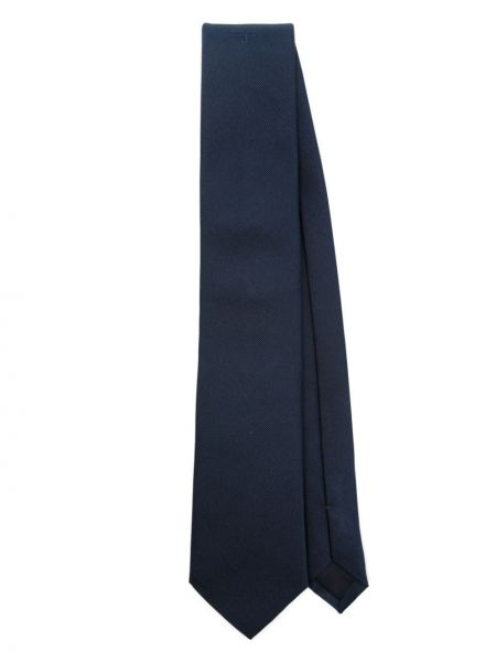 Cravate en soie Fursac bleu