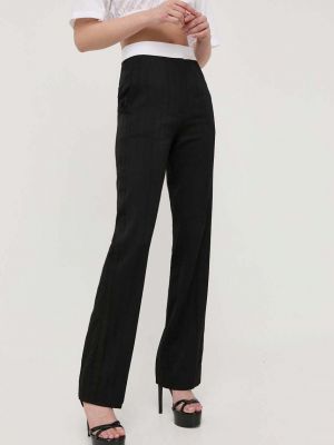Volnene hlače Victoria Beckham črna