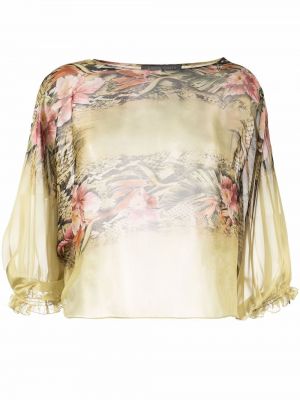 Silke bluse Alberta Ferretti grønn