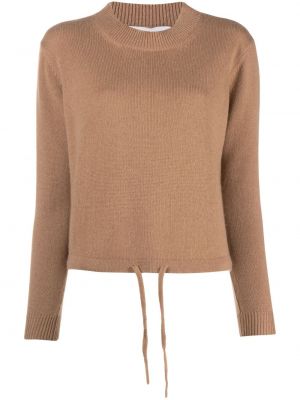 Džemper od kašmira Liska smeđa