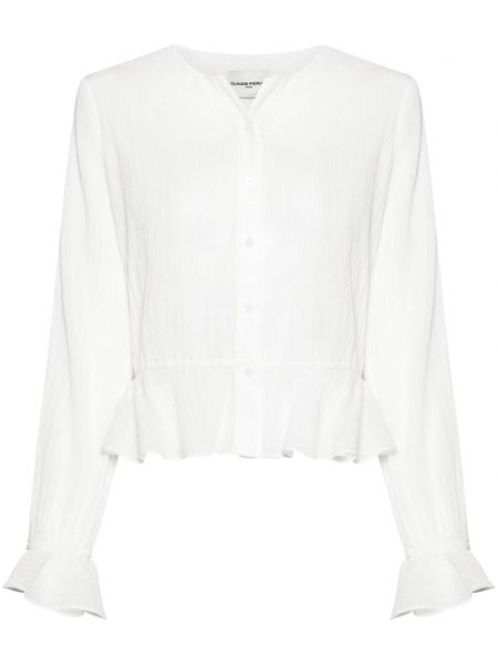 Памучна риза Claudie Pierlot бяло