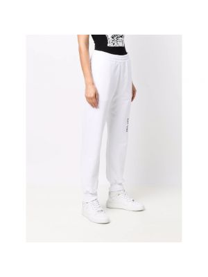 Pantalones de chándal de algodón Alexander Mcqueen blanco