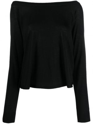 Vlněný svetr Semicouture černý
