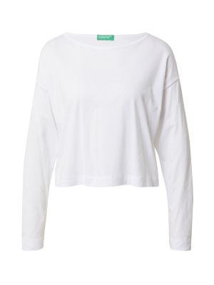 Tricou cu mânecă lungă United Colors Of Benetton alb