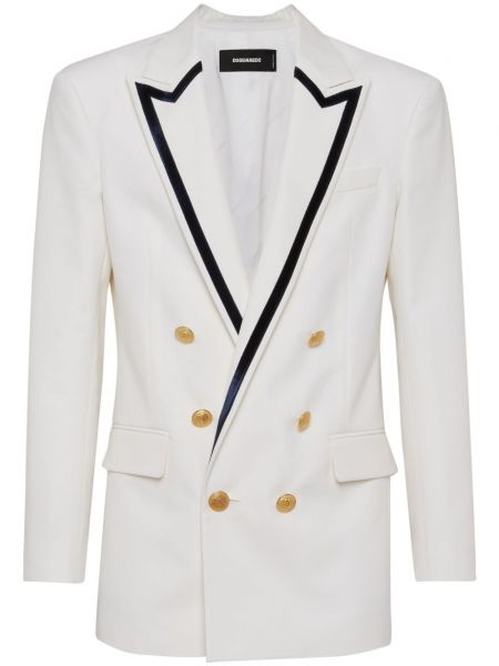 Dobbeltradet blazer Dsquared2 hvid