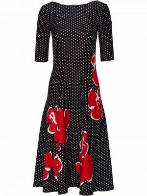 Flekket floral dress Carolina Herrera svart