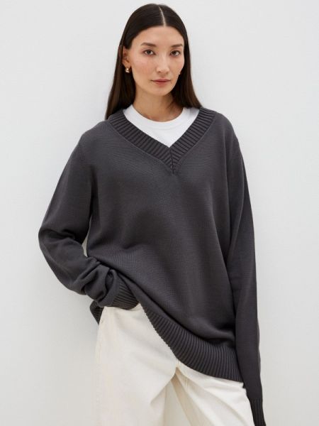 Пуловер Tallwomen серый