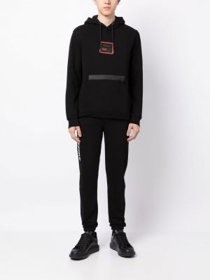 Raštuotas džemperis su gobtuvu Karl Lagerfeld juoda