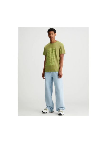 Camiseta de algodón Calvin Klein verde
