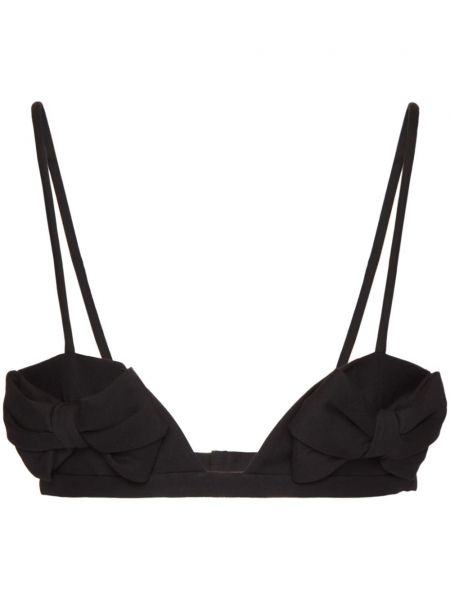 Krepp bralette-bh mit schleife Valentino Garavani schwarz