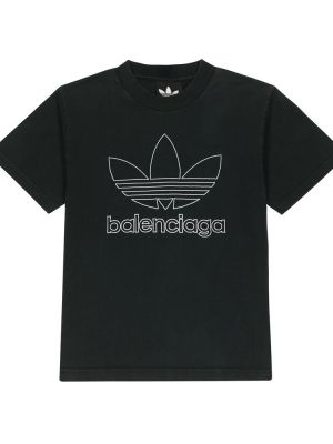 Bomuld t-shirt for drenge Balenciaga Kids grøn