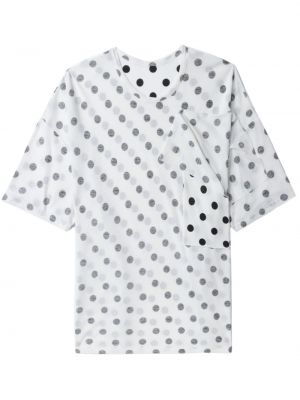 Bodkované bavlnené tričko s potlačou Y's