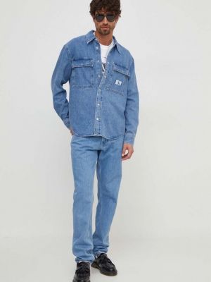 Traper košulja Calvin Klein Jeans plava