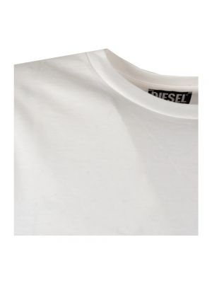Camiseta de cuello redondo Diesel blanco