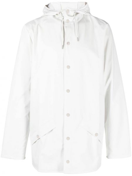 Δερμάτινο παλτό με κουκούλα Rains λευκό