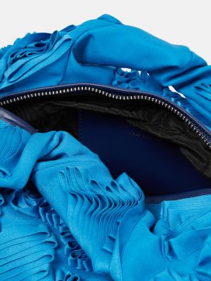 Usnjena nakupovalna torba Dries Van Noten modra