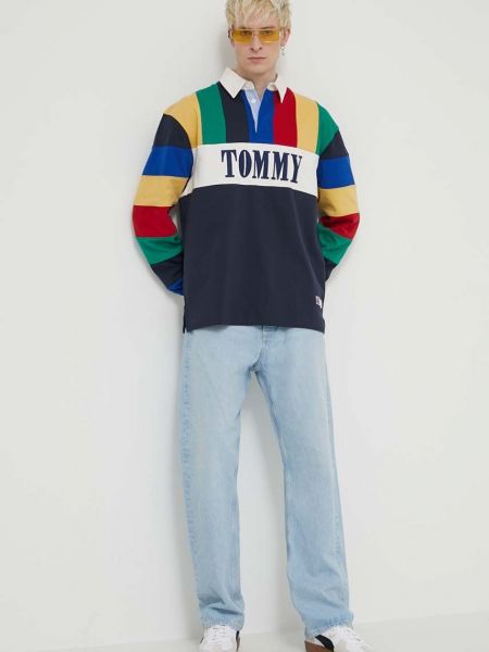 Pamučna majica dugih rukava s printom sa dugačkim rukavima Tommy Jeans