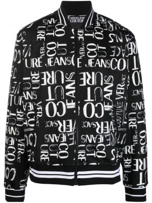 Džemperis ar rāvējslēdzēju ar apdruku Versace Jeans Couture