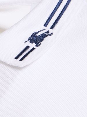 Poloshirt mit stickerei aus baumwoll Burberry weiß