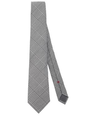 Шелковый шерстяной галстук Brunello Cucinelli серый
