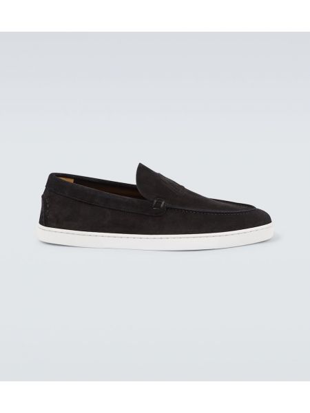 Loafers i mocka Christian Louboutin svart