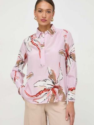 Jedwabna bluzka Marella różowa