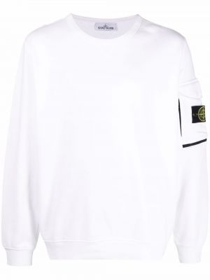 Rund hals sweatshirt Stone Island hvit