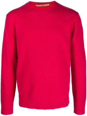 Плетен пуловер с кръгло деколте Nuur розово