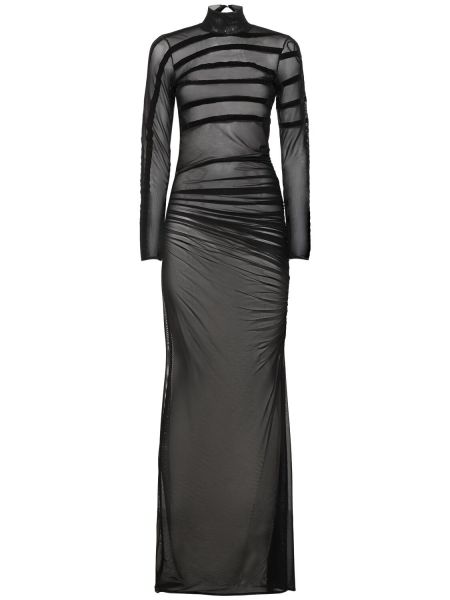 Drapert mesh dress Jean Paul Gaultier svart