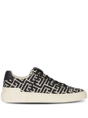 Sneakers i jacquard Balmain svart