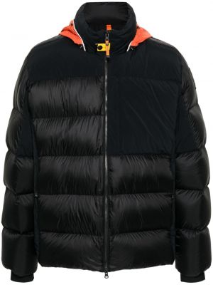 Péřová bunda na zip s kapucí Parajumpers černá